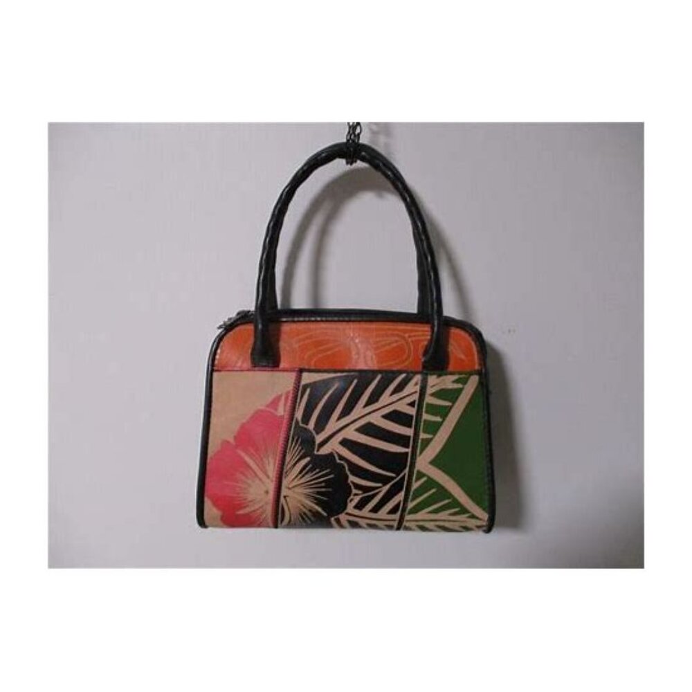 Patricia Nash - Paris Satchel - Tropical Carved Leather - No Shoulder Strap